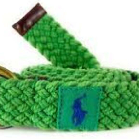 Polo Ralph Lauren Leather-Trim Braided Belt - Picture 2 of 4